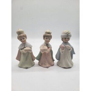 VTG Lefton "Gift Bearers" Set of 3 Wise Men Figurines Porcelain Nativity